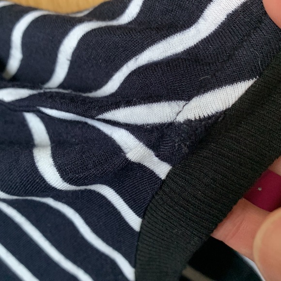 Heidi Merrick DRAKE - midnight & white nautical striped crew tee - Picture 5 of 11